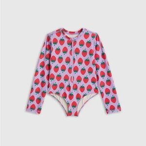 Quince Pink and Red Rashguard Swimwear